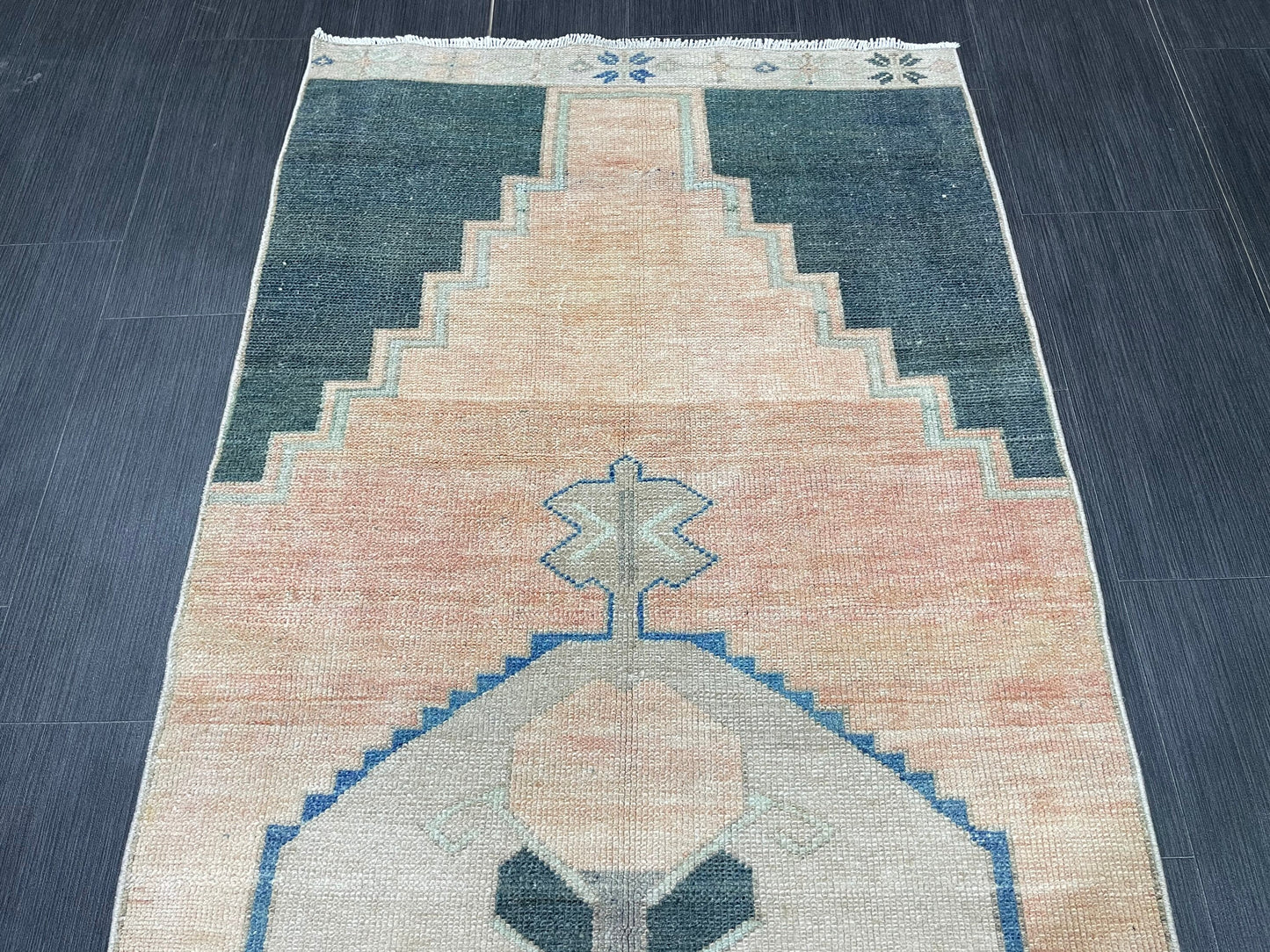 Handmade Rug Oushak 3.1 x 7.5 Rug Hand Knotted Rug, Antique Rug, Rug Runner, Turkish Rug, Farmhouse Rug, Vintage Rug, Wool rug