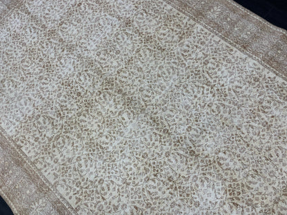 Muted Persian RUG 6.7 x 10 Turkish Oushak Rug Neutral Antique Rug Vintage Rug Wool Muted Oriental Rug Handmade Rug Hand Knotted Rug