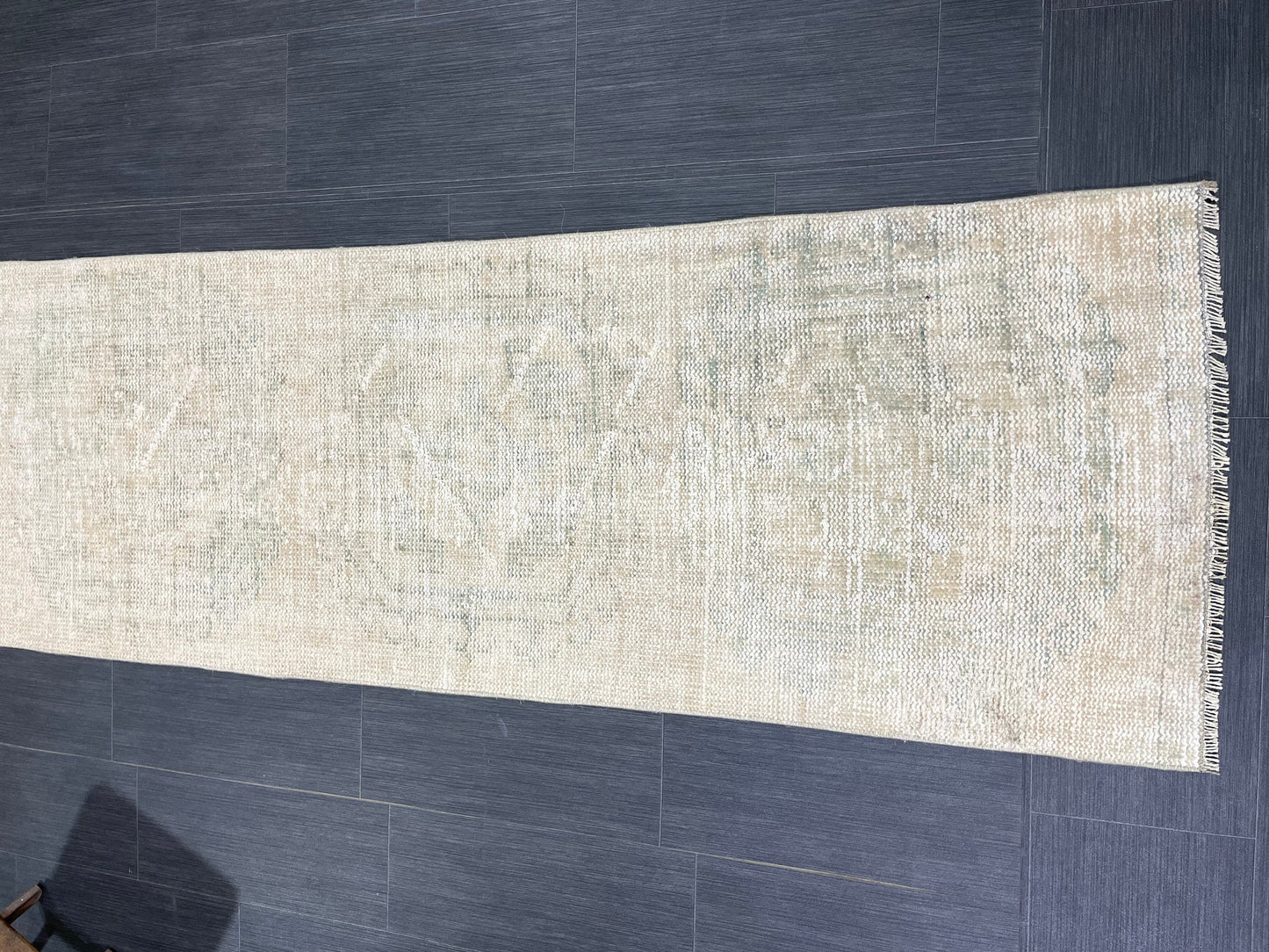 Muted Distressed Runner Rug Muted Turkish 2.3 x 10.6 Runner Rug Vintage Runner Rug Muted Hallway Runner Rug Kitchen Runner Rug Wool Runner