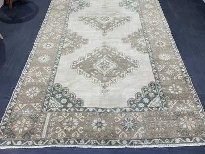 Handmade 5 x 12.4 Runner Rug, Oushak Runner Rug, Turkish Runner Rug, Hand Knotted Runner Rug, Hallway Runner Rug Kitchen Runner Wool Runner