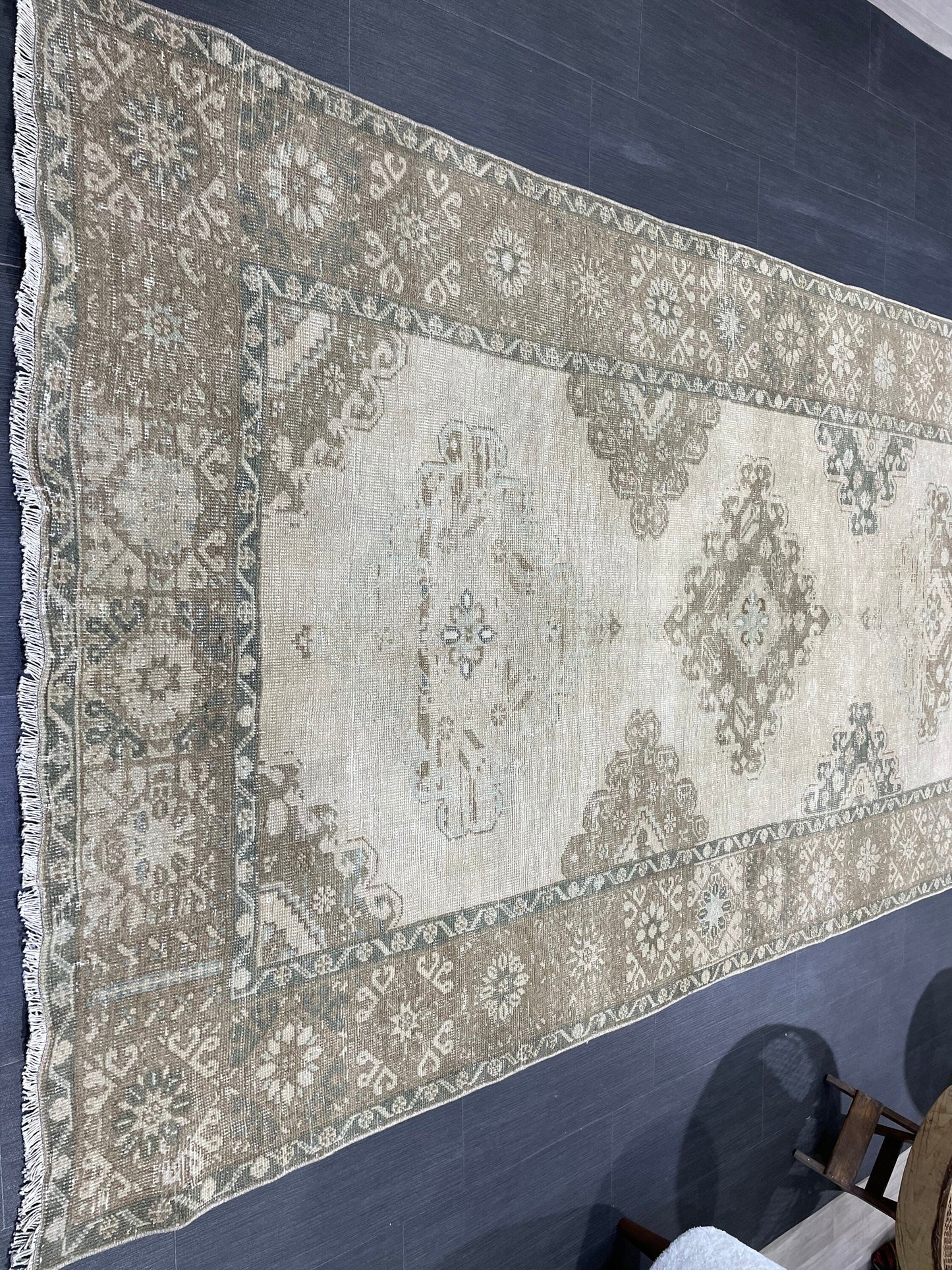 Handmade 5 x 12.4 Runner Rug, Oushak Runner Rug, Turkish Runner Rug, Hand Knotted Runner Rug, Hallway Runner Rug Kitchen Runner Wool Runner