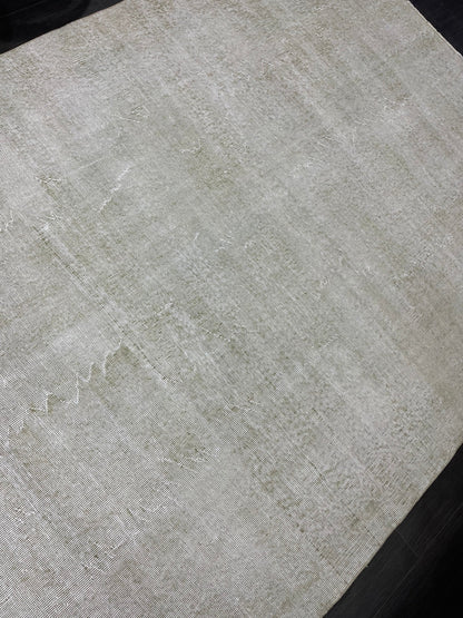 Neutral Vintage Rug Distressed 6.3 x 8.5 Rug Turkish Rug Muted Hand Knotted Wool Rug Handmade Rug Antique Rug