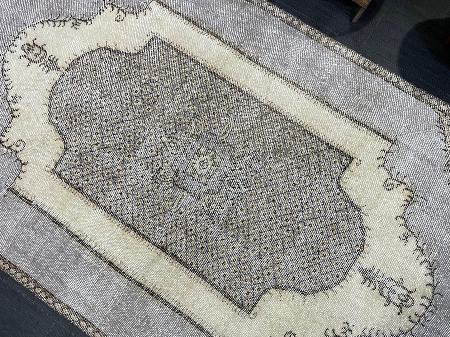 Handmade Vintage Rug, Turkish 5.2 x 9 Rug, Muted Hand Knotted Wool Rug, Handmade Rug, Antique Rug,