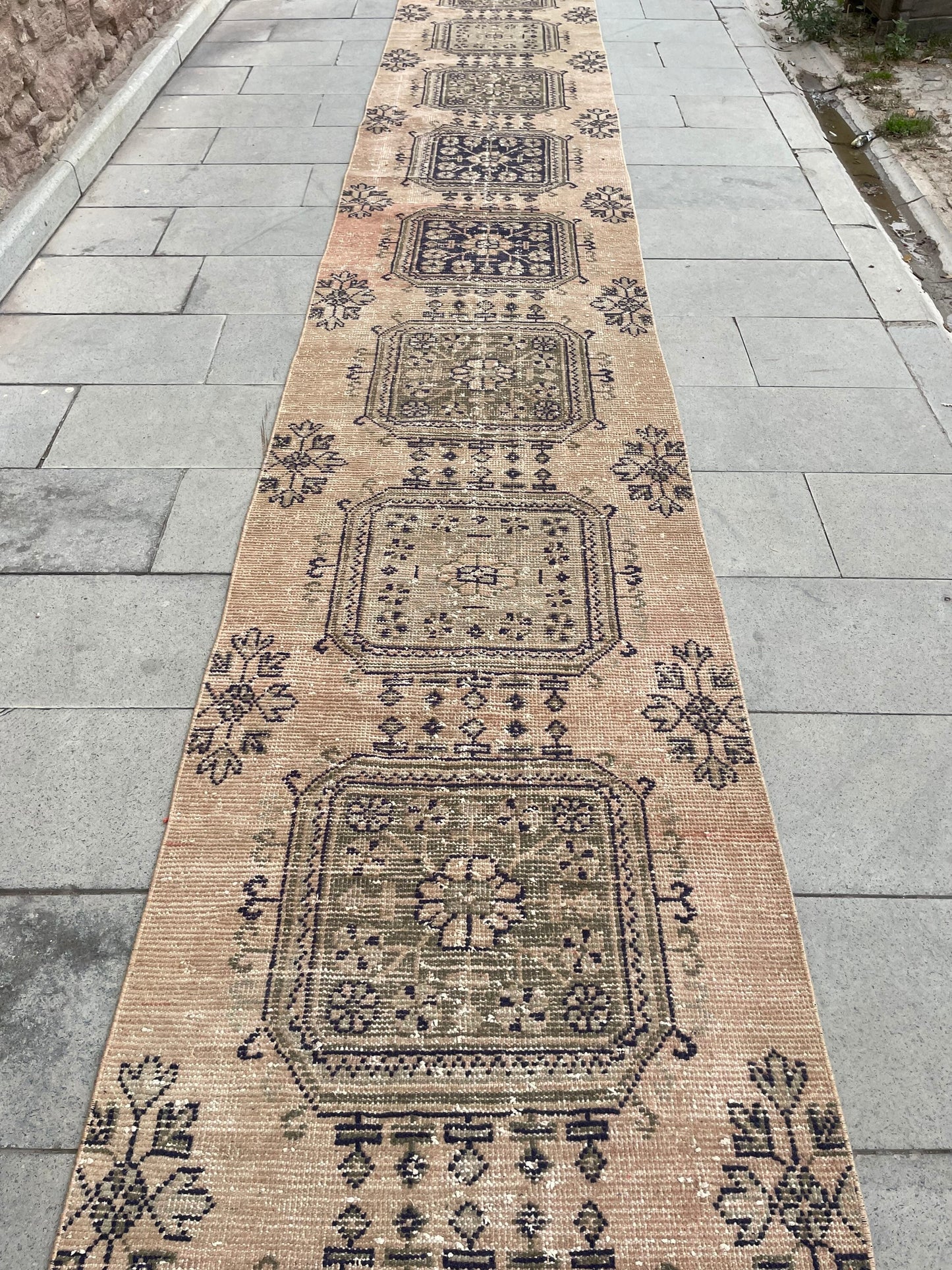 Wool Extra Long Runner Rug, Very Long Handmade Runner 2.7 x 22 ft Rug, Vintage Runner Rug, XL Turkish Runner Rug Staircase Runner rug