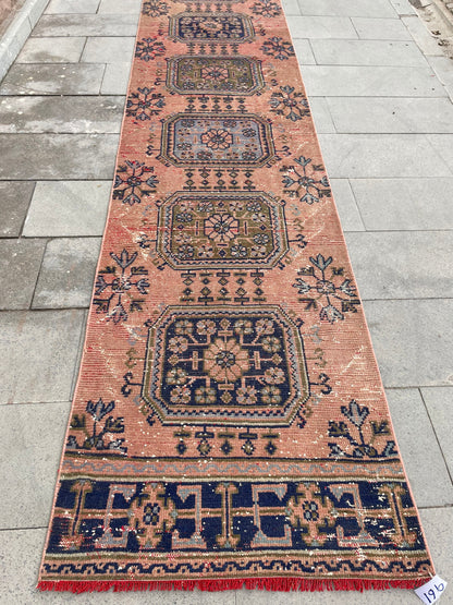 Wool Extra Long Turkish Runner Rug, Very Long Oushak Runner 2.7 x 17.4 ft Rug, Vintage Runner Rug, XL Handmade Runner Rug Staircase carpet