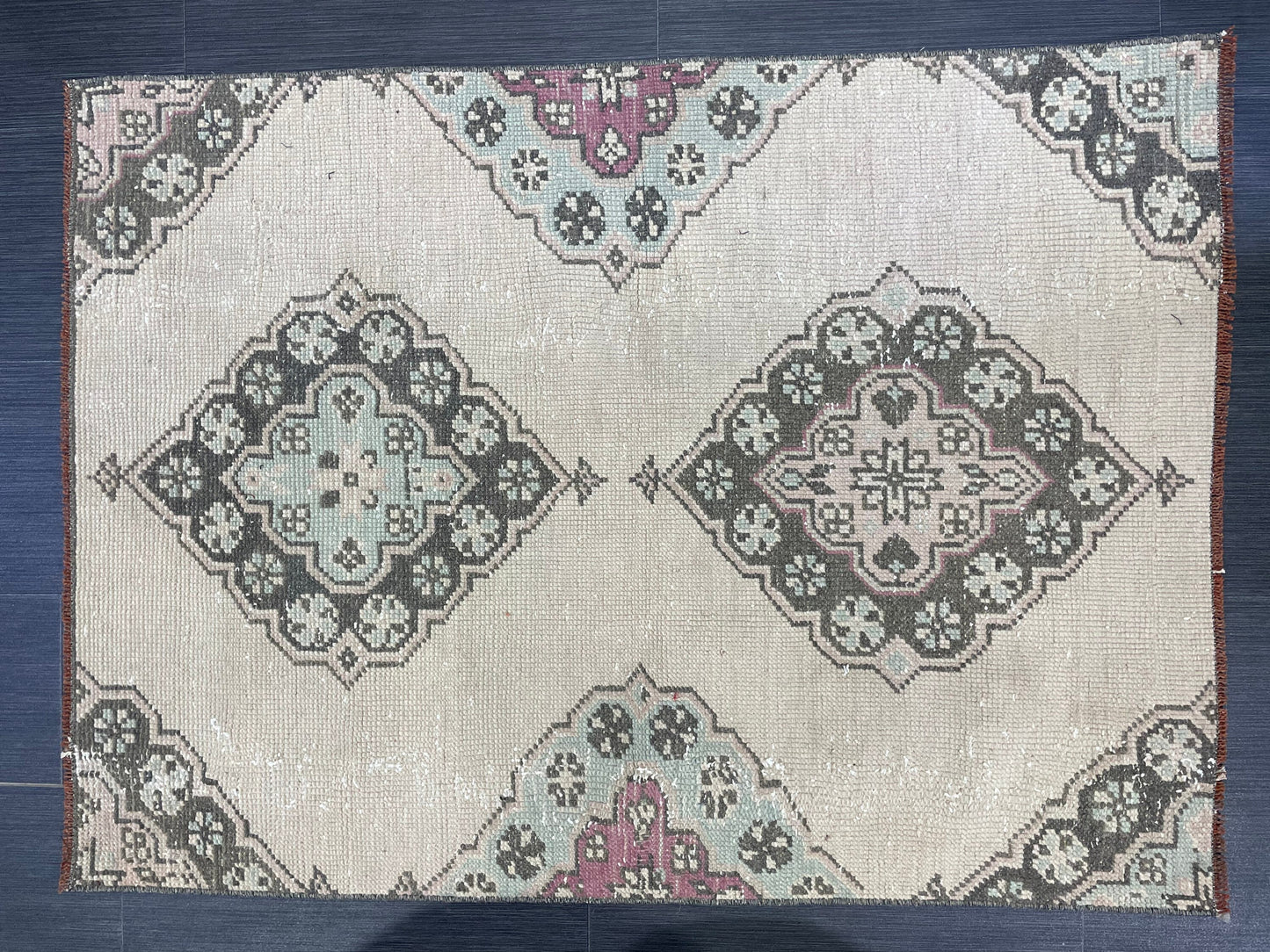 Quality Handmade Rug, 2.8 x 4 Rug, Oushak Rug, Bohemian Rug, Hand Knotted , Turkish Rug, Farmhouse Rug, Vintage Rug, Wool rug