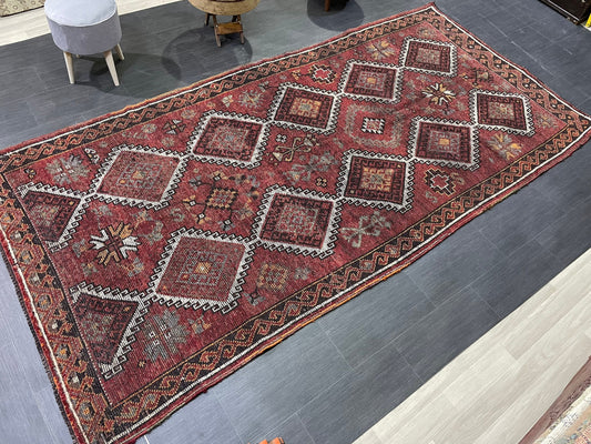 Handmade Rug, Oushak 5.3 x 10.9 Rug, Rustic Rug, Turkish Rug, Farmhouse Rug, Vintage Rug, Wool rug Hand Knotted Rug