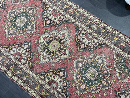 Turkish Runner Rug, Turkish Runner 4.7 x 12.3 Rug, Vintage Runner Rug, Hallway Runner Rug Kitchen Runner Rug, Wool Runner Rug Persian Rug