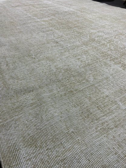 Neutral RUG, TURKISH Rug 6.4 x 9.4, Vintage Rug, Natural Wool Oushak Rug, Handmade Persian Rugs Vintage Plain Rug Neutral Oriental