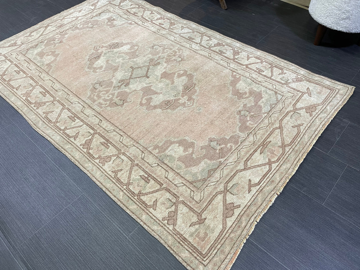 Handmade Rug, Oushak 3.6 x 5.6 Rug, Rustic Rug, Rug Runner, Turkish Rug, Farmhouse Rug, Vintage Rug, Wool rug