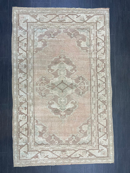 Handmade Rug, Oushak 3.6 x 5.6 Rug, Rustic Rug, Rug Runner, Turkish Rug, Farmhouse Rug, Vintage Rug, Wool rug