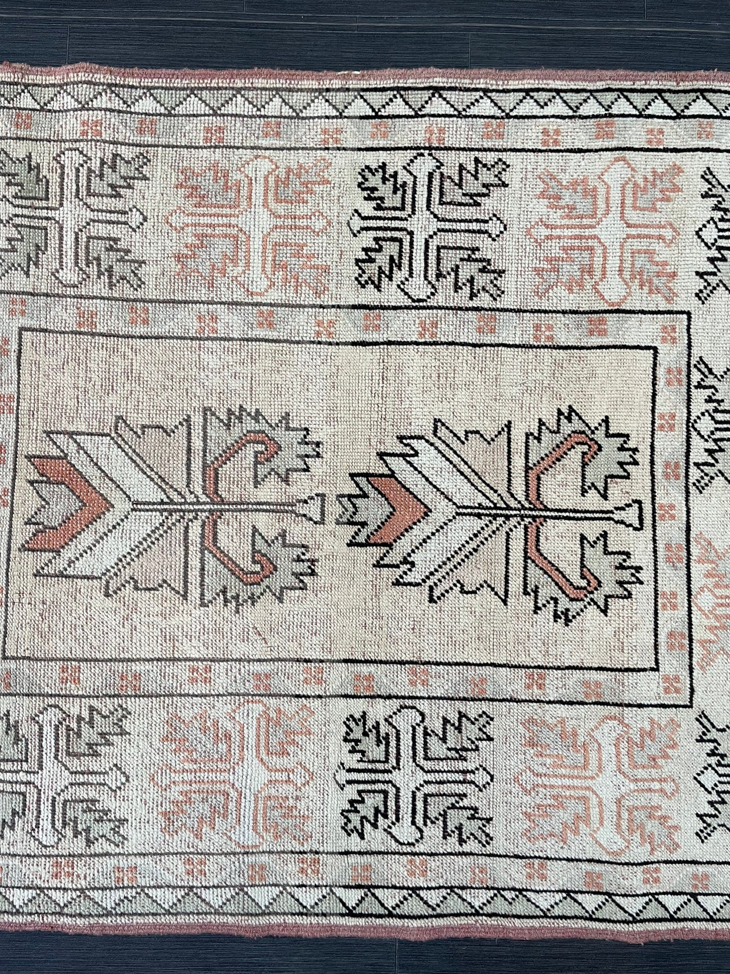 Vintage Rug, Oushak Rug, Wool Handmade  3.5 x 4.9 Rug, Persian Rug, Turkish Rug, Hand Knotted Wool Rug