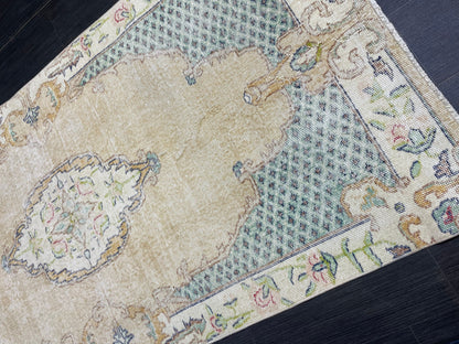 Persian Rug, Turkish 3.7 x 7 Rug, Vintage Rug, Hallway Rug, Kitchen Rug, Wool Rug, Oushak Rug, Handmade Rug, Hand Knotted Rugs