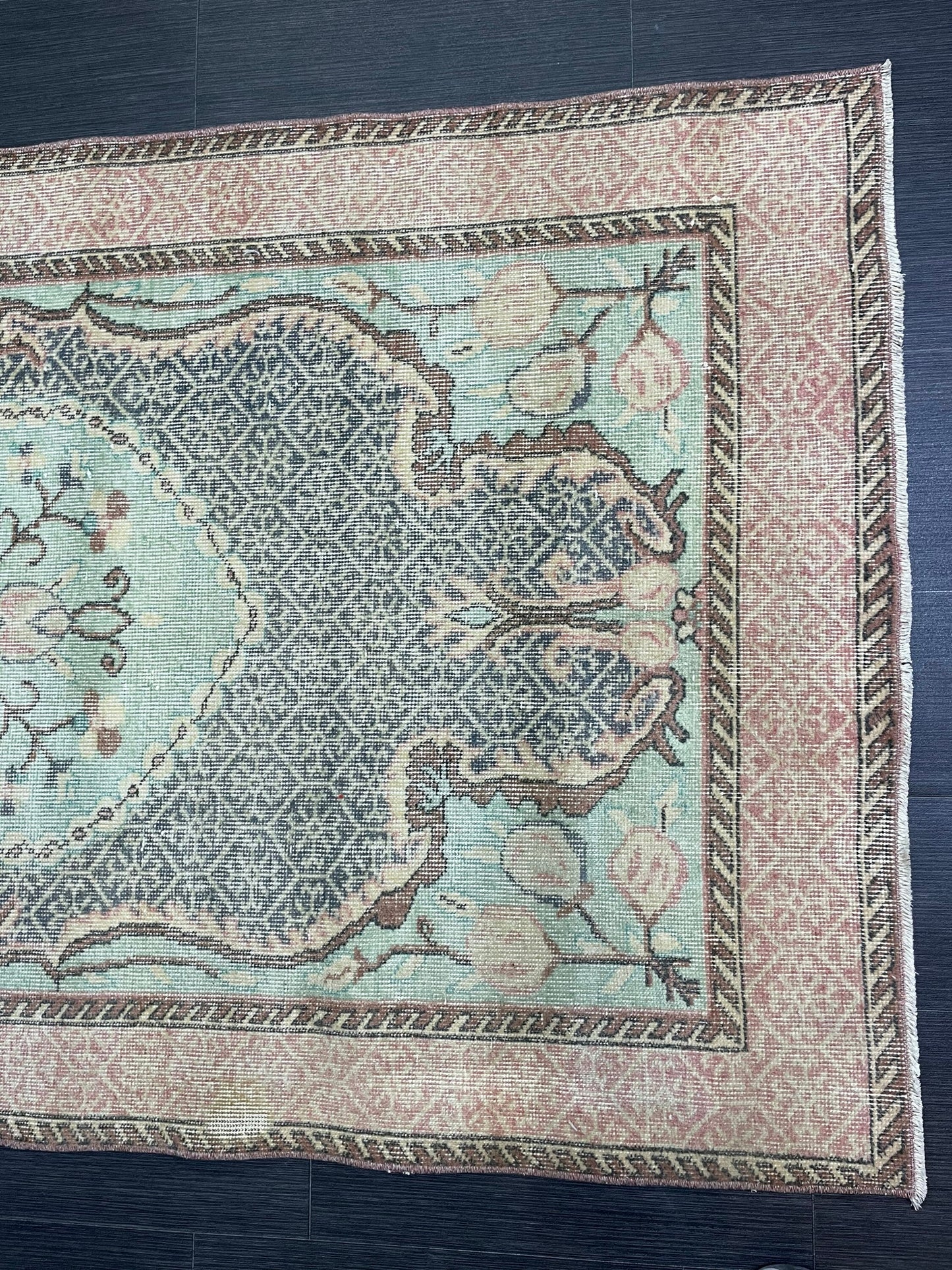 Persian RUG, Oushak 3.9 x 7 Rug, TURKISH Rug, Handknotted Rug, Oriental Rug, Vintage Rug, Handmade Rug, Antique Rug, woven rug.