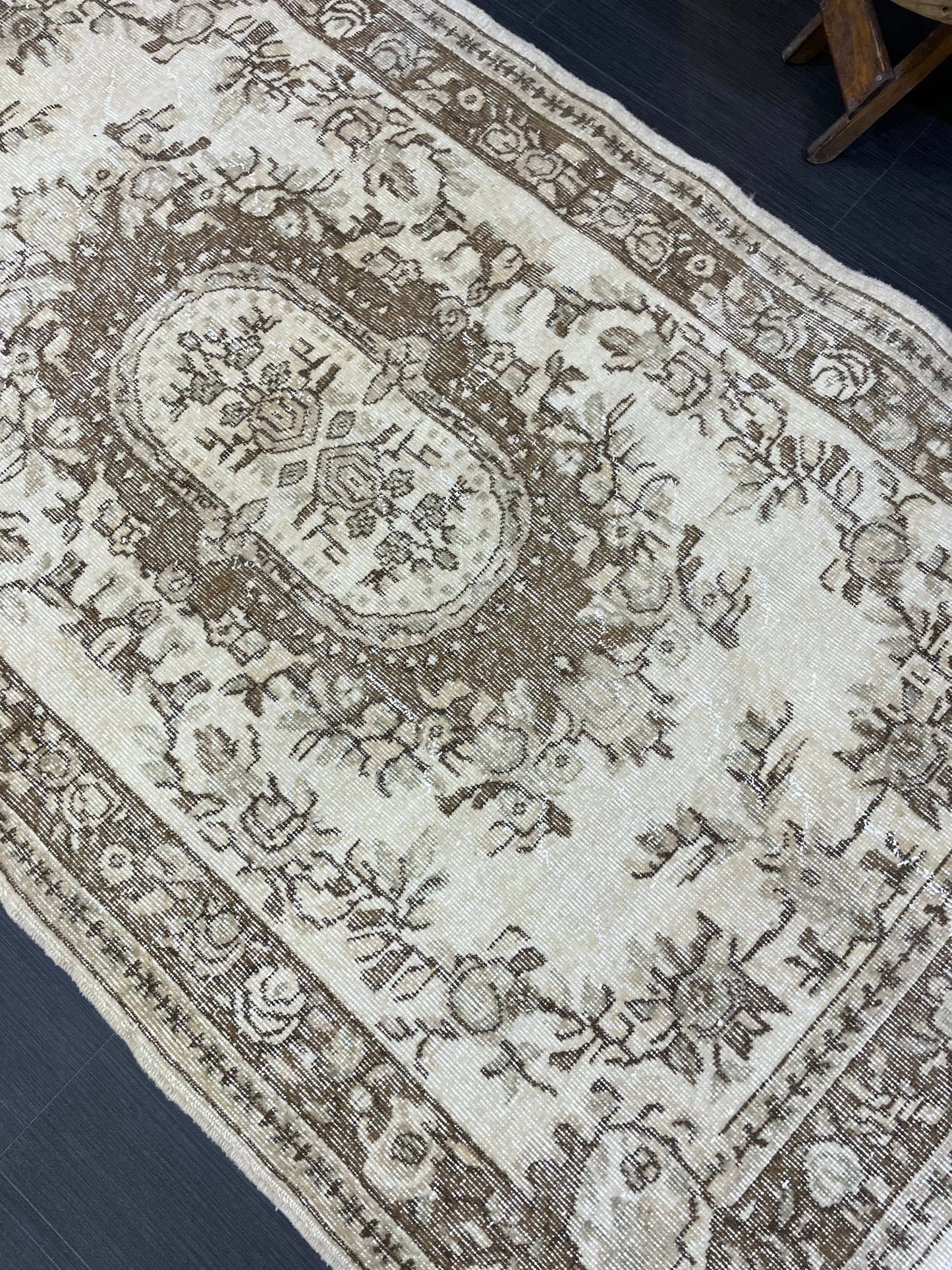 Neutral Rug, Persian RUG, Oushak 4x7 Rug, TURKISH Rug, Handknotted Rug, Oriental Rug, Vintage Rug, Handmade Rug, Antique Rug, woven rug.