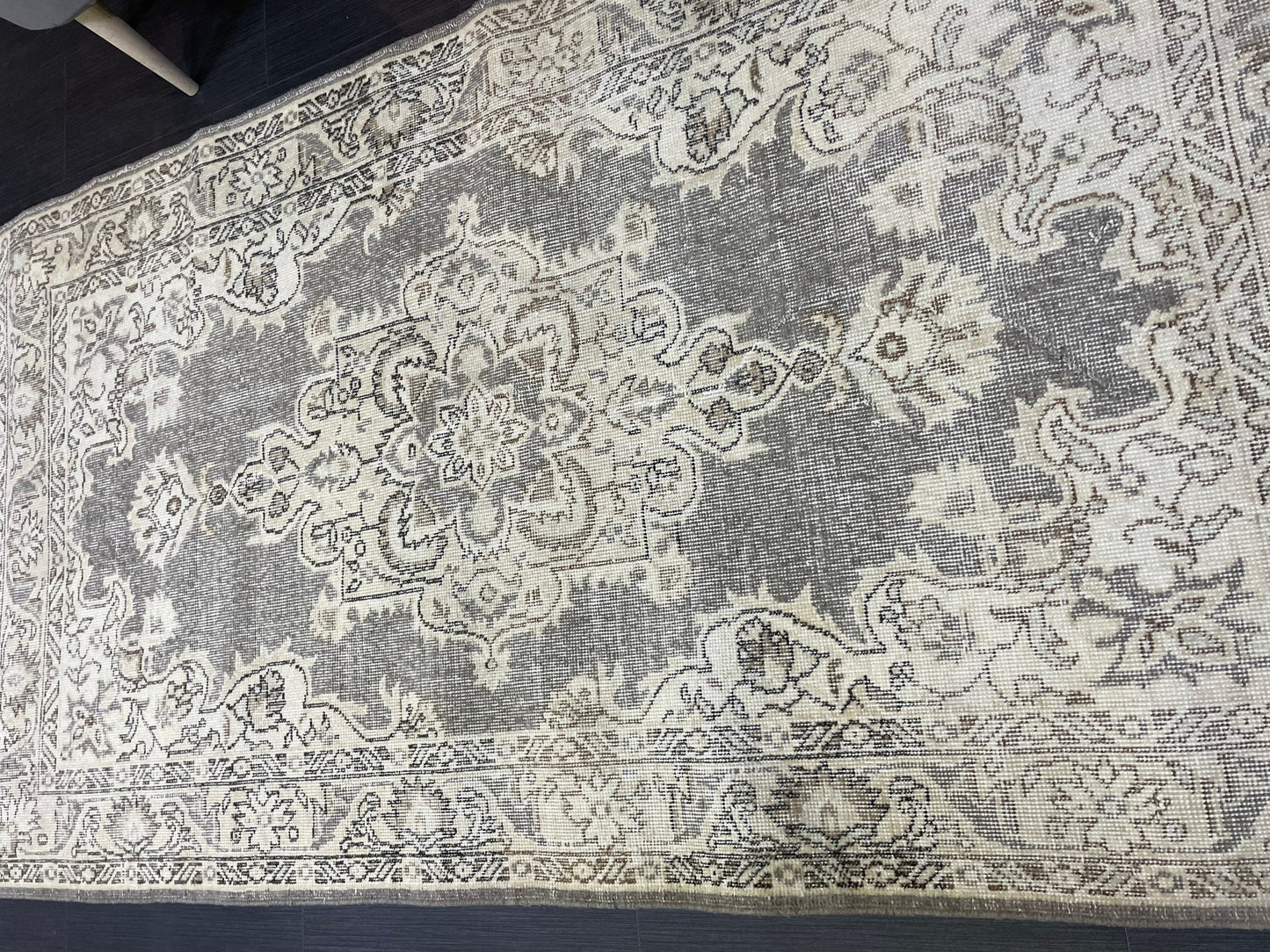 Turkish Rug, Antique Rug, Neutral 4x7 Rug, Persian RUG, Oushak Rug, Hand knotted Rug, Distressed Rug, Vintage Rug, Handmade Rug, woven rug.