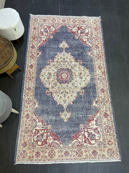 Persian Rug, Turkish Rug, Antique 4x7 Rug, Neutral Rug, Oushak Rug, Hand knotted Rug, Distressed Rug, Vintage Rug, Handmade Rug, woven rug.