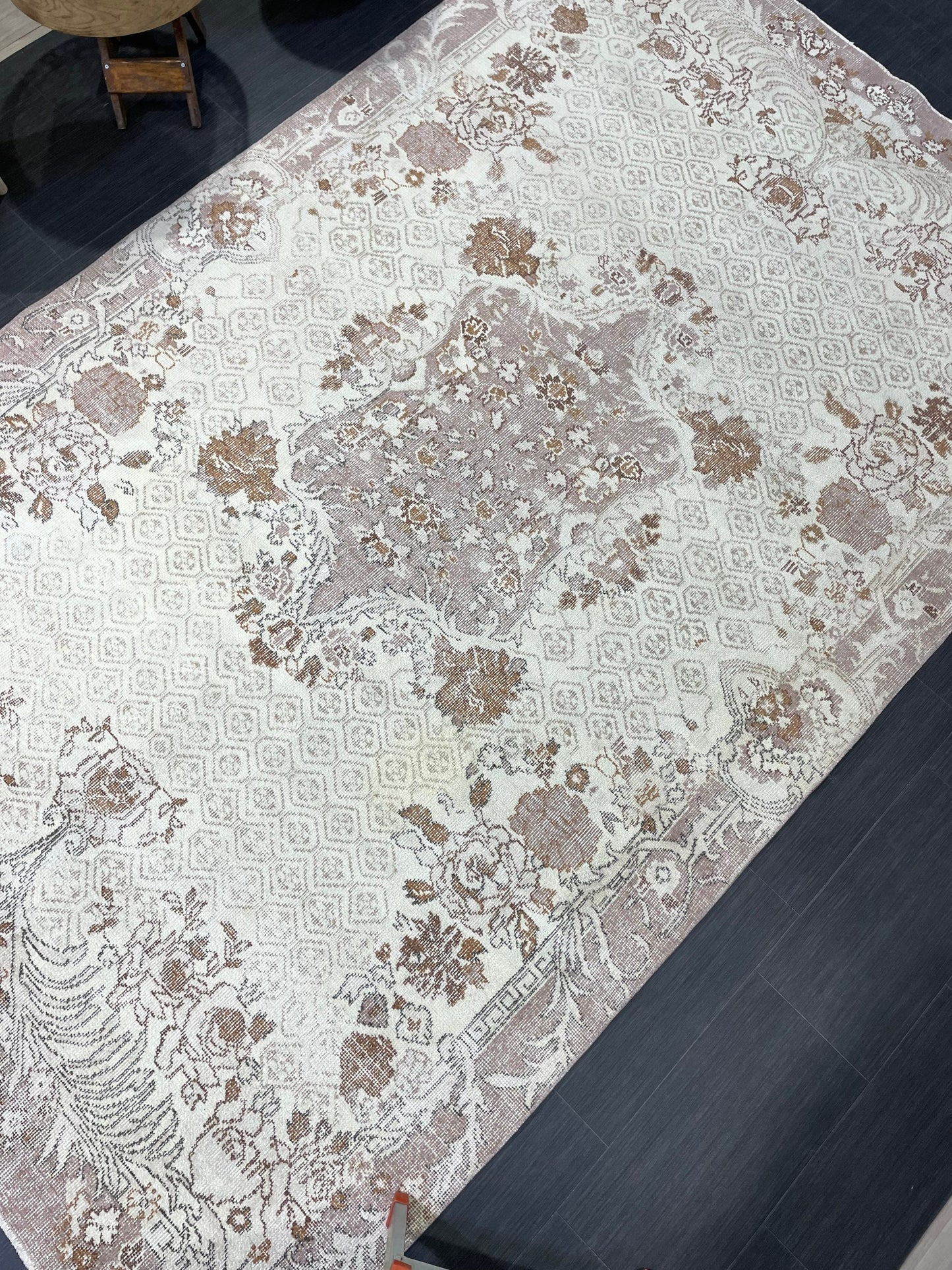 Turkish Rug, Antique Rug, Neutral 5.10 x 9.4 Rug, Persian RUG, Oushak Rug, Hand knotted Rug, Distressed Rug, Vintage Rug, Handmade Rug,