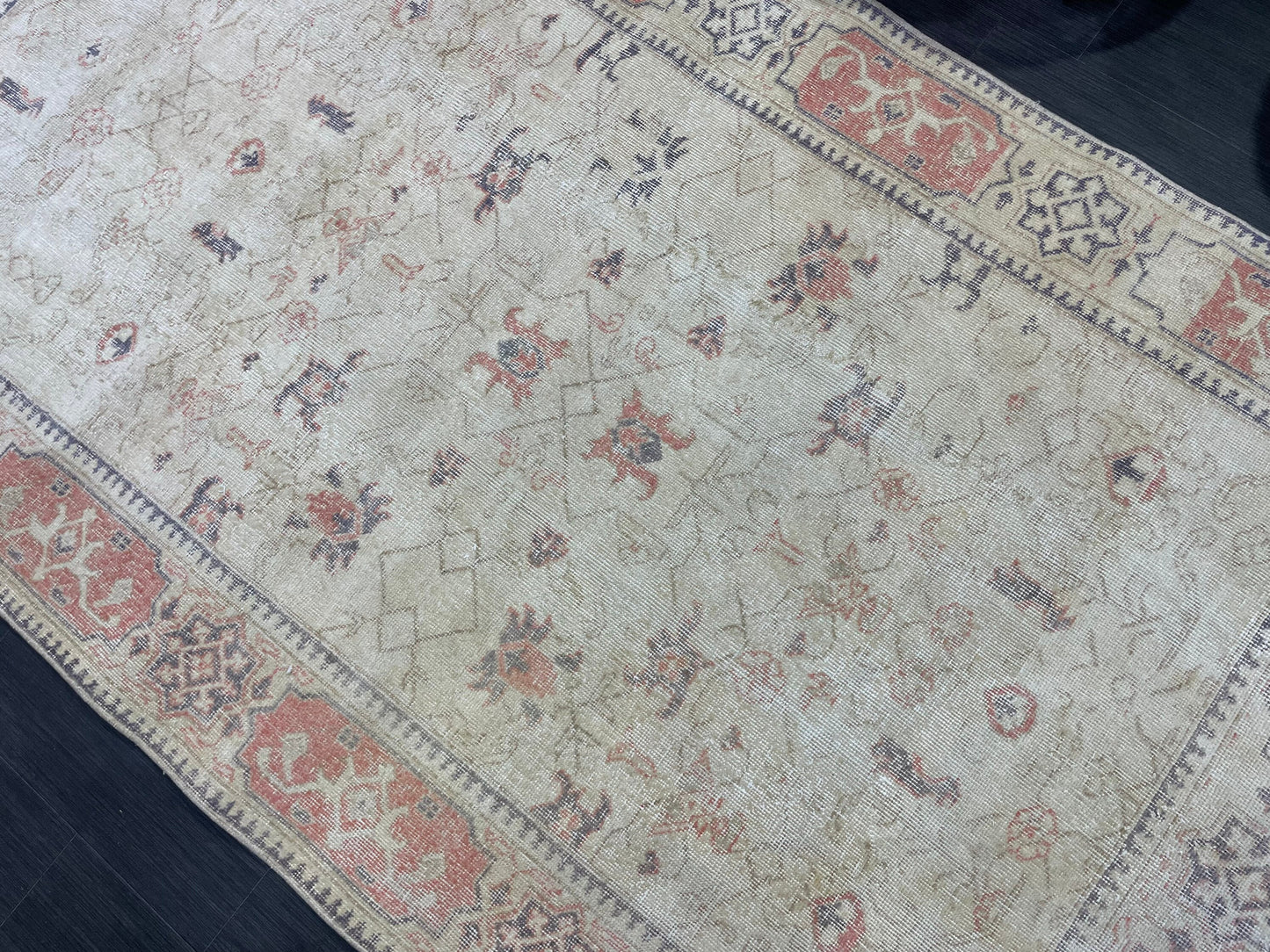 Distressed Vintage Rug, Persian 4.9 x 8.5 Rug, Handmade Rug, Antique Rug, Rustic Rug, Turkish Rug, Farmhouse Rug, Wool rug