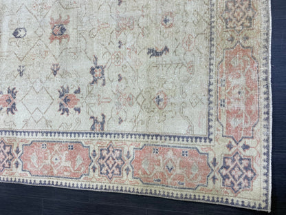 Distressed Persian Rug, Vintage 5 x 8.3 Rug, Handmade Rug, Antique Rug, Rustic Rug, Turkish Rug, Farmhouse Rug, Wool rug