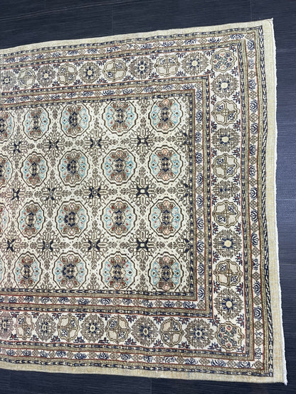 Fine Hand Knotted Rug, Vintage 4x6 Rug, Persian Rug, Turkish Rug, Oushak Rug, Handmade Rug, Rustic Rug, Wool Rug, Oriental Rug