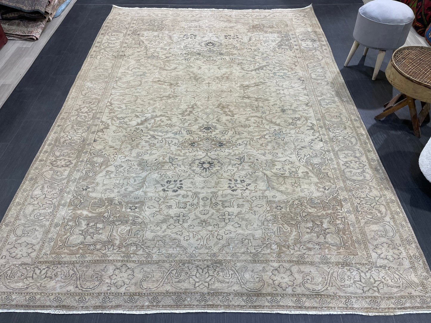 Fine Hand Knotted Rug, Vintage 6.5 x 9.4 Rug, Persian Rug, Turkish Rug, Oushak Rug, Handmade Rug, Rustic Rug, Wool Rug, Wholesalerug