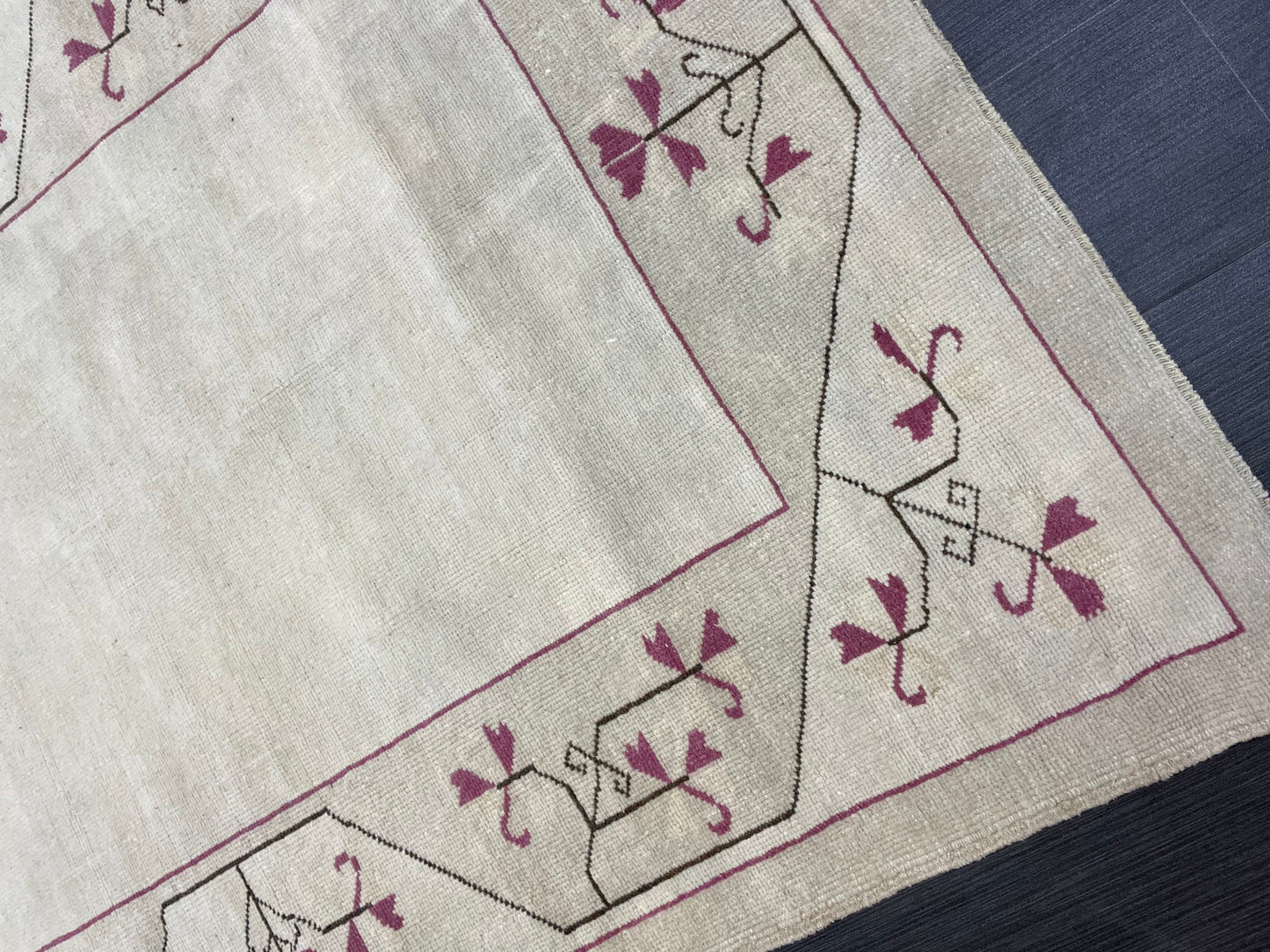 Bathroom Handmade Rug, Vanity 4 x 5.6 Rug , Oushak Rug, Wool Oriental Rug, Persian Rug, Vintage Turkish Rug Hand Knotted Wool Rug