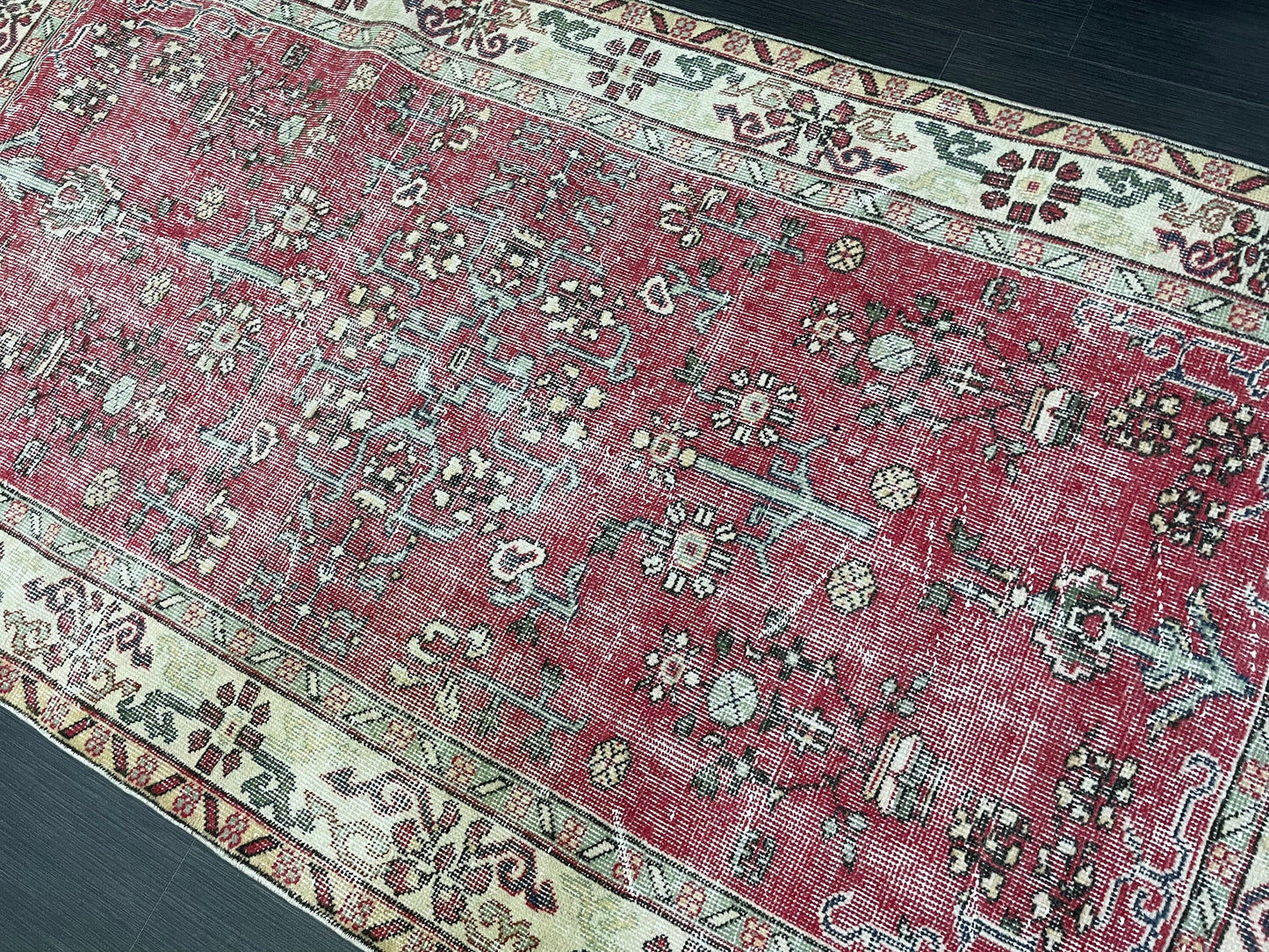 Persian RUG, TURKISH Rug, Handknotted 3.8 x 7 Rug, Oriental Rug, Vintage Rug, Handmade Rug, Turkish Rug Antique Rug