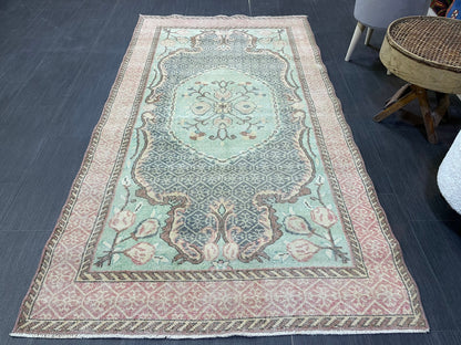 Persian RUG, Oushak 3.9 x 7 Rug, TURKISH Rug, Handknotted Rug, Oriental Rug, Vintage Rug, Handmade Rug, Antique Rug, woven rug.