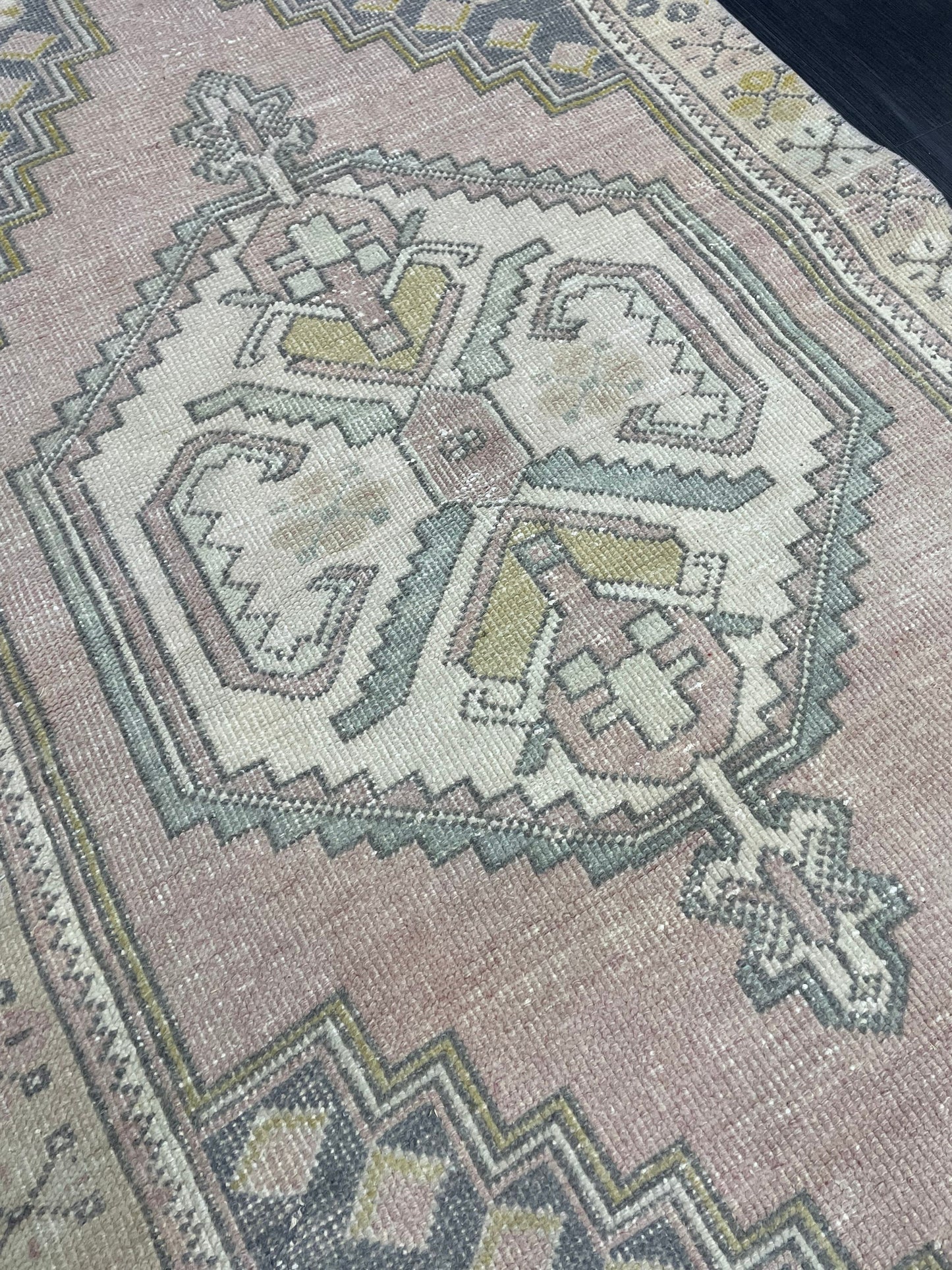 Turkish Rug, Muted Oushak 3.7 x 6 Rug, Hand Knotted Rug, Wool Persian Rugs, Antique Rug, Vintage Rug, Handmade Rug