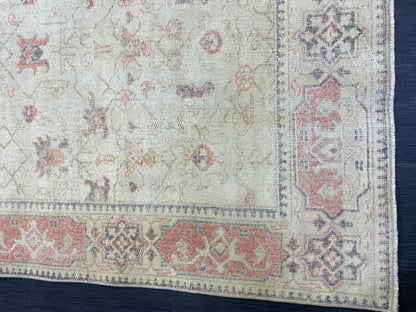 Distressed Vintage Rug, Persian 4.9 x 8.5 Rug, Handmade Rug, Antique Rug, Rustic Rug, Turkish Rug, Farmhouse Rug, Wool rug