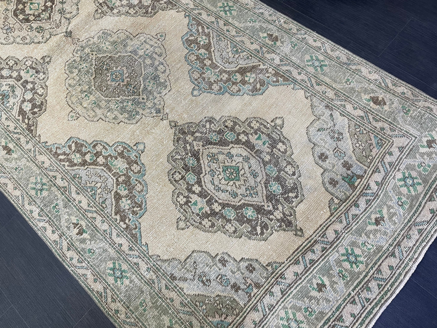 Muted Persian Runner Rug, Muted Vintage 4.7 x 12.5 Runner Rug, Hallway Runner Rug, Kitchen Runner Rug Wool Runner Rug, Handmade Runner Rug