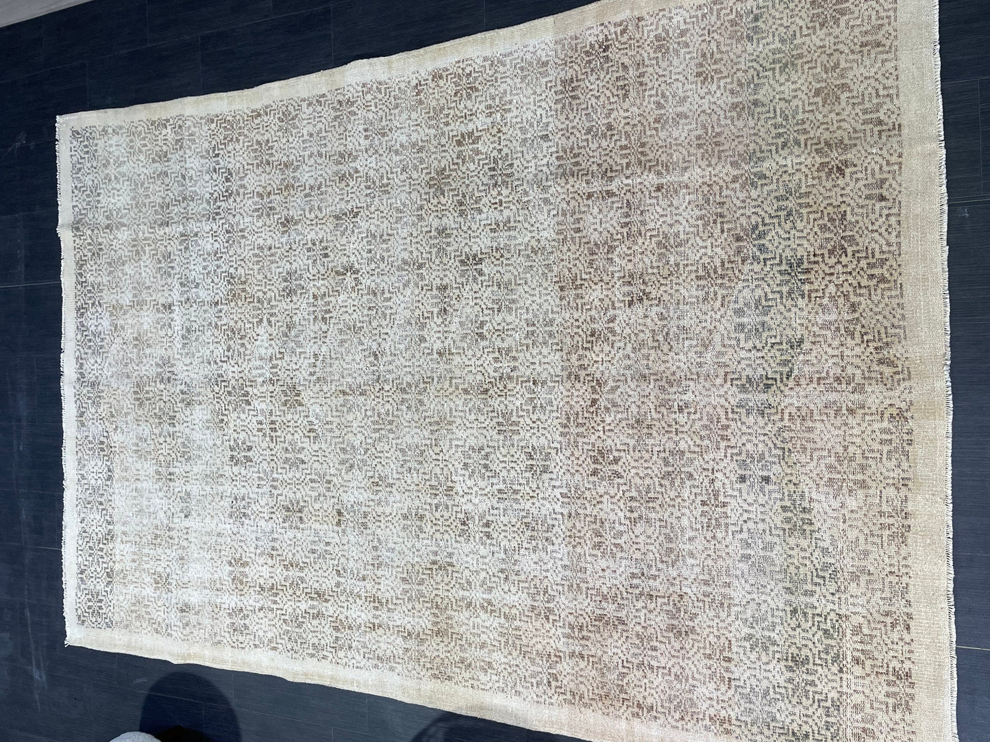 Antique WOOL RUG, Vintage 6x9 Rug, Turkish Oushak Rug, Handmade Rug, Distressed Rug, Oushak Rug, Farmhouse  Rug, Oriental Rug,Rustic Rug