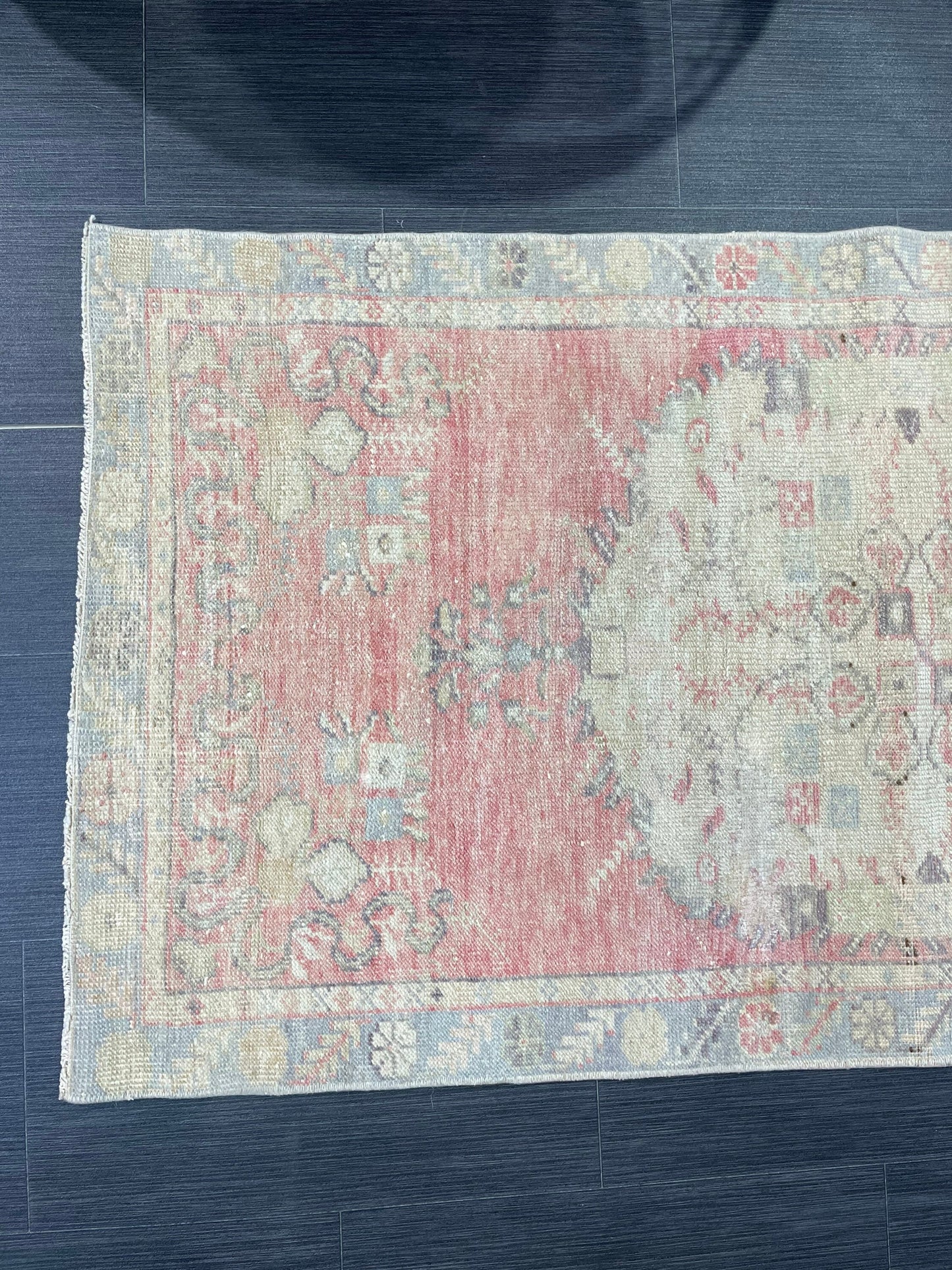 Antique Rug, Vintage 2.8 x 5 Rug, Turkish Wool Rug, Oushak Rug, Hand Knotted Rug, Persian Rug, Handmade Rug