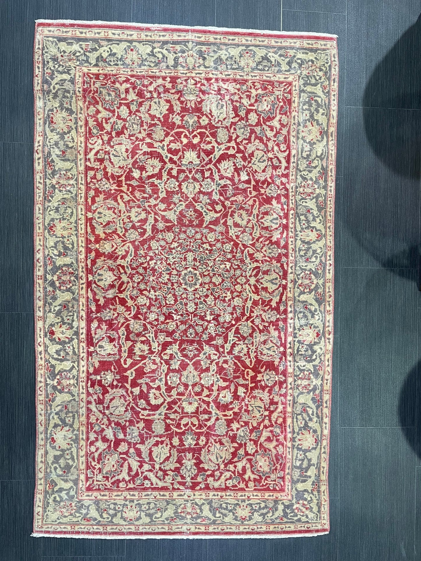 Vintage Rug, TURKISH 3x5 Rug,  HANDMADE Rug, Fine Hand Knotted Oushak Rug, Persian Rug Oriental Rug, Quality Rug