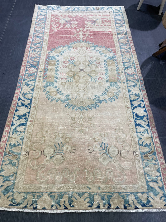 Handmade Rug, Oushak 3.3 x 6.4 Rug, Rustic Rug, Bohemian Rug,  Turkish Rug, Farmhouse Rug, Vintage Rug, Decorative Wool Persian rug