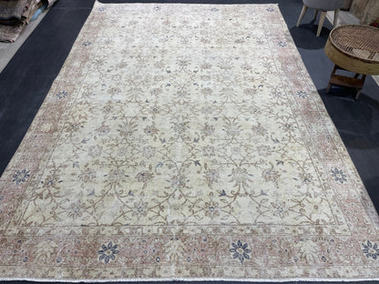 Large OUSHAK RUG, TURKISH 6.5 x 9.5 Rug, Vintage Oushak quality Rug, Vintage Rug Wool Handmade Rug, Hand Knotted Rugs, Persian Rug