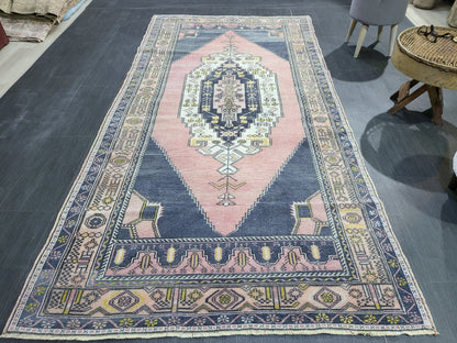 OUSHAK RUG, TURKISH Antique Rug, 4.5 x 8.9 Vintage  Rug, Antique Rug Wool Handknotted Rug,  Hand Made Rugs Vintage Turkish Rug