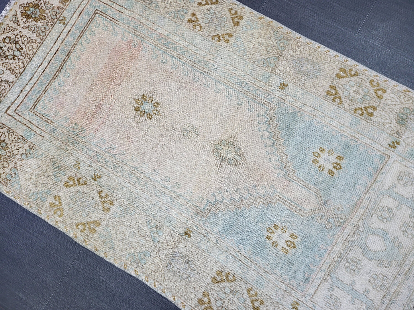 OUSHAK RUG, TURKISH 2.9 x 5.2 Antique Rug,  Vintage  Rug, Antique Rug Wool Handknotted Rug,  Handmade Rug,Vintage Turkish Rug