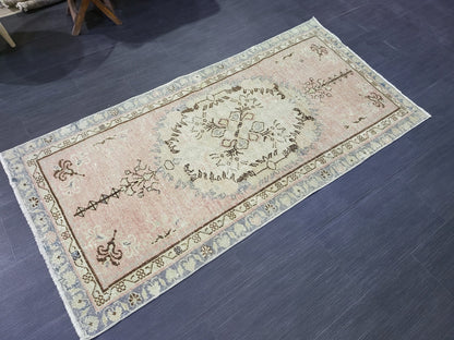 Oushak Rug, Rustic 2.10 x 5.10 Rug, Persian Rug, HandmadeRug, Turkish Rug, Farmhouse Rug, Vintage Rug, Wool rug,  vintage rug