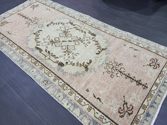 Oushak Rug, Rustic 2.10 x 5.10 Rug, Persian Rug, HandmadeRug, Turkish Rug, Farmhouse Rug, Vintage Rug, Wool rug,  vintage rug