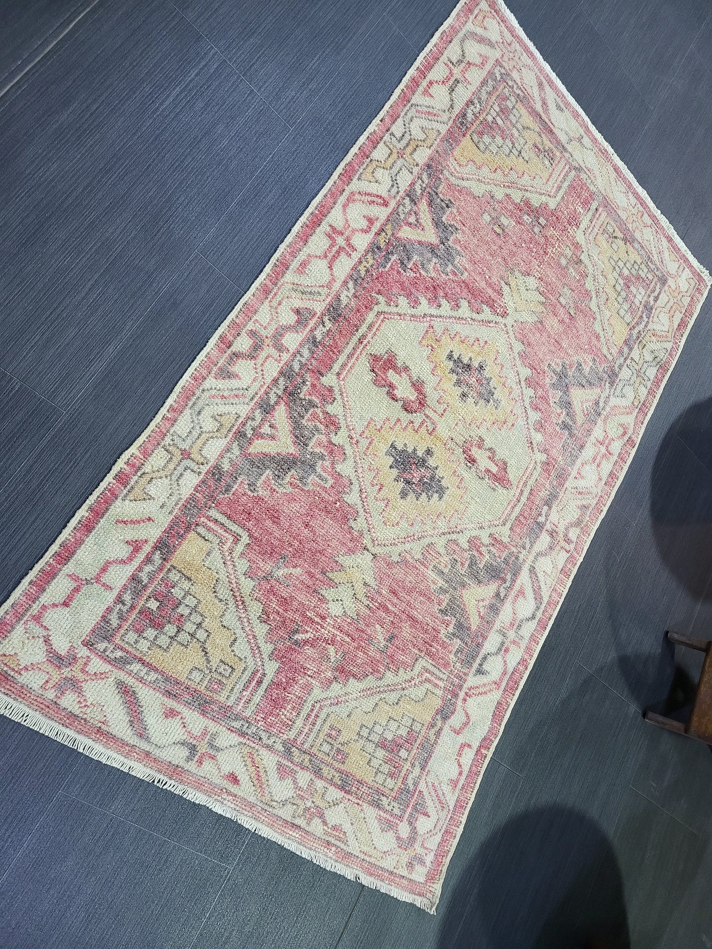 TURKISH Oushak Rug, Vintage Muted 2.5 x 4.3 Oriental Rug, Vintage Rug, Wool Oushak Rug Hand Made Rugs Vintage Turkish Rug