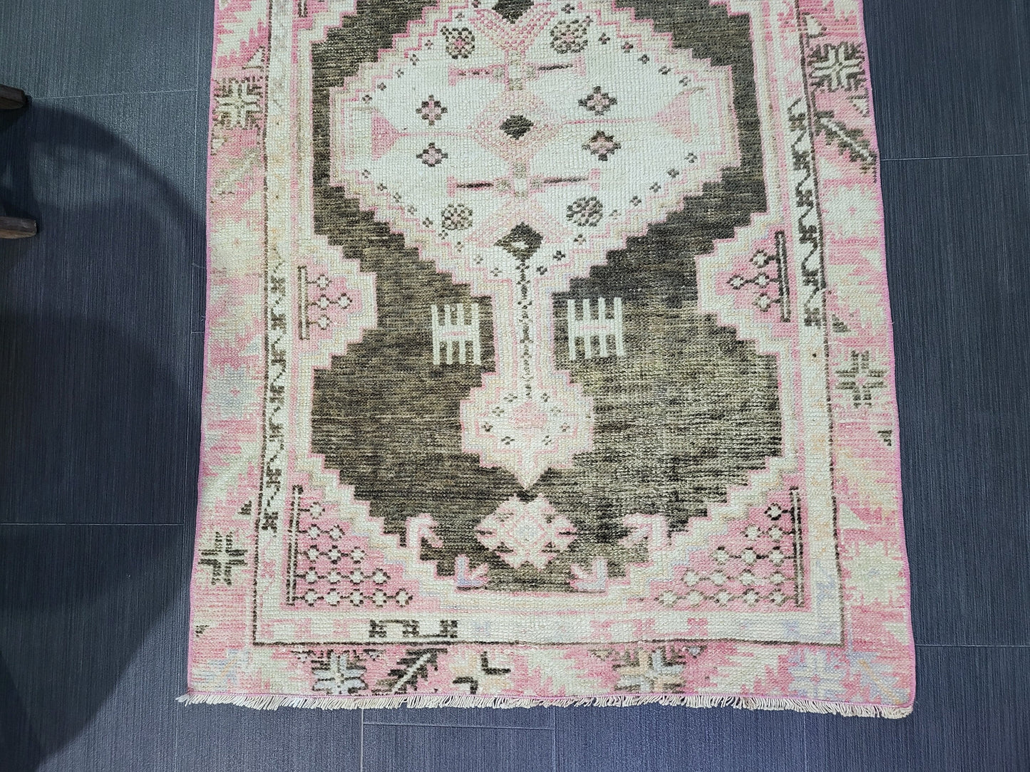 Hand Knotted Rug,  Handmade Rug, Oushak 2.5 x 4 Rug,  Natural Wool Rug, Oriental Rug , Turkish Rug, Farmhouse Rug, Vintage Persian rug