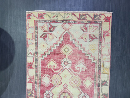 Handmade Rug, Oushak Rug, 2.5 x 5 Rug, Antique Rug, Turkish Rug, Farmhouse Rug, Vintage Rug, Wool Persian rug