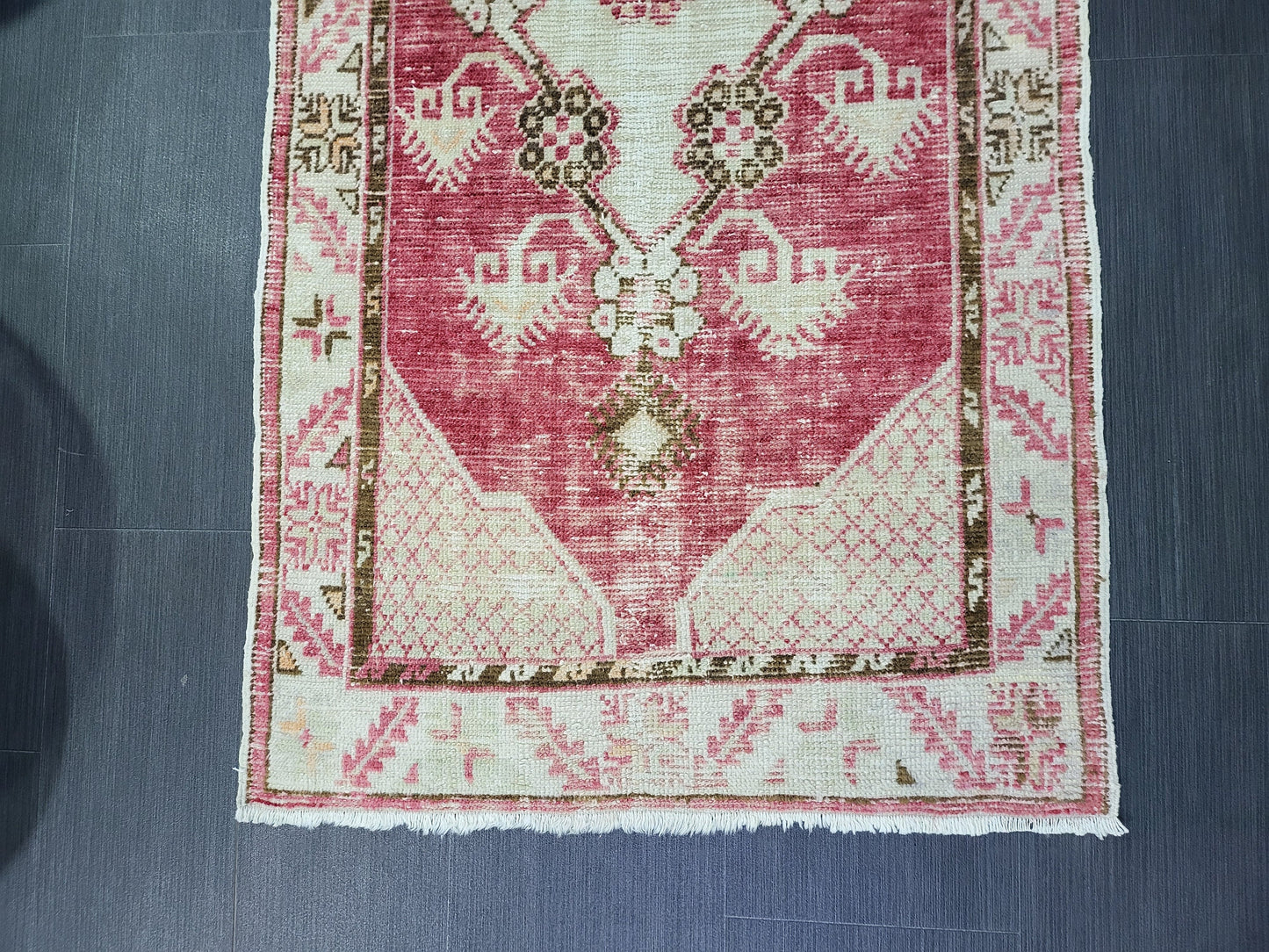 Handmade Rug, Oushak Rug, 2.7 x 5 Anatolian Rug, Hand Knotted Turkish Rug, Persian Rug, Vintage Rug, Wool rug