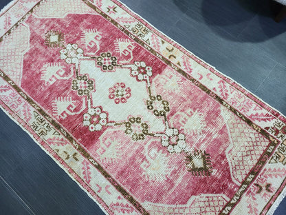 Handmade Rug, Oushak Rug, 2.7 x 5 Anatolian Rug, Hand Knotted Turkish Rug, Persian Rug, Vintage Rug, Wool rug