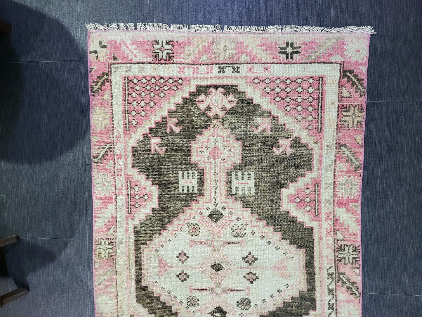 Hand Knotted Rug,  Handmade Rug, Oushak 2.5 x 4 Rug,  Natural Wool Rug, Oriental Rug , Turkish Rug, Farmhouse Rug, Vintage Persian rug