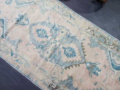 OUSHAK RUG, TURKISH 3.4 x 7.2 Rug, Vintage Persian Rug, Vintage Rug, Wool Handknotted Rug, Handmade Rugs, Vintage Turkish Rug