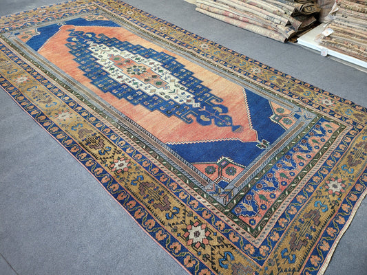 OUSHAK RUG, TURKISH 5.6 x 11 Rug, Vintage Oushak Rug, Vintage Persian Rug, Wool Hand Knotted Rug,  Handmade Rug, Vintage Turkish Rug