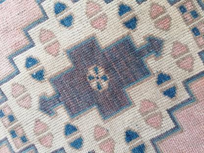 2.4 x 3.4 Vintage small rug,turkish rug,oushak rug, entryway rug,kitchen rug,